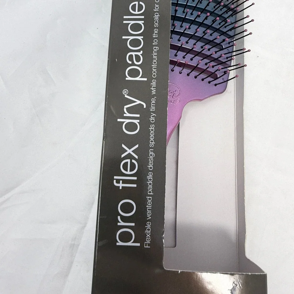 Wet Brush Pro Flex Dry Paddle Vented Hair Brush Ombre Purple Blue HeatFlex